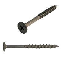 #8 X 2-1/4" Cement Board Screw, Hi-Lo Thread, Sharp Point, Ruspert Coated